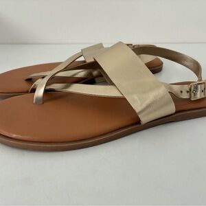 Time and Tru Gold Women's Sandals: Size 10